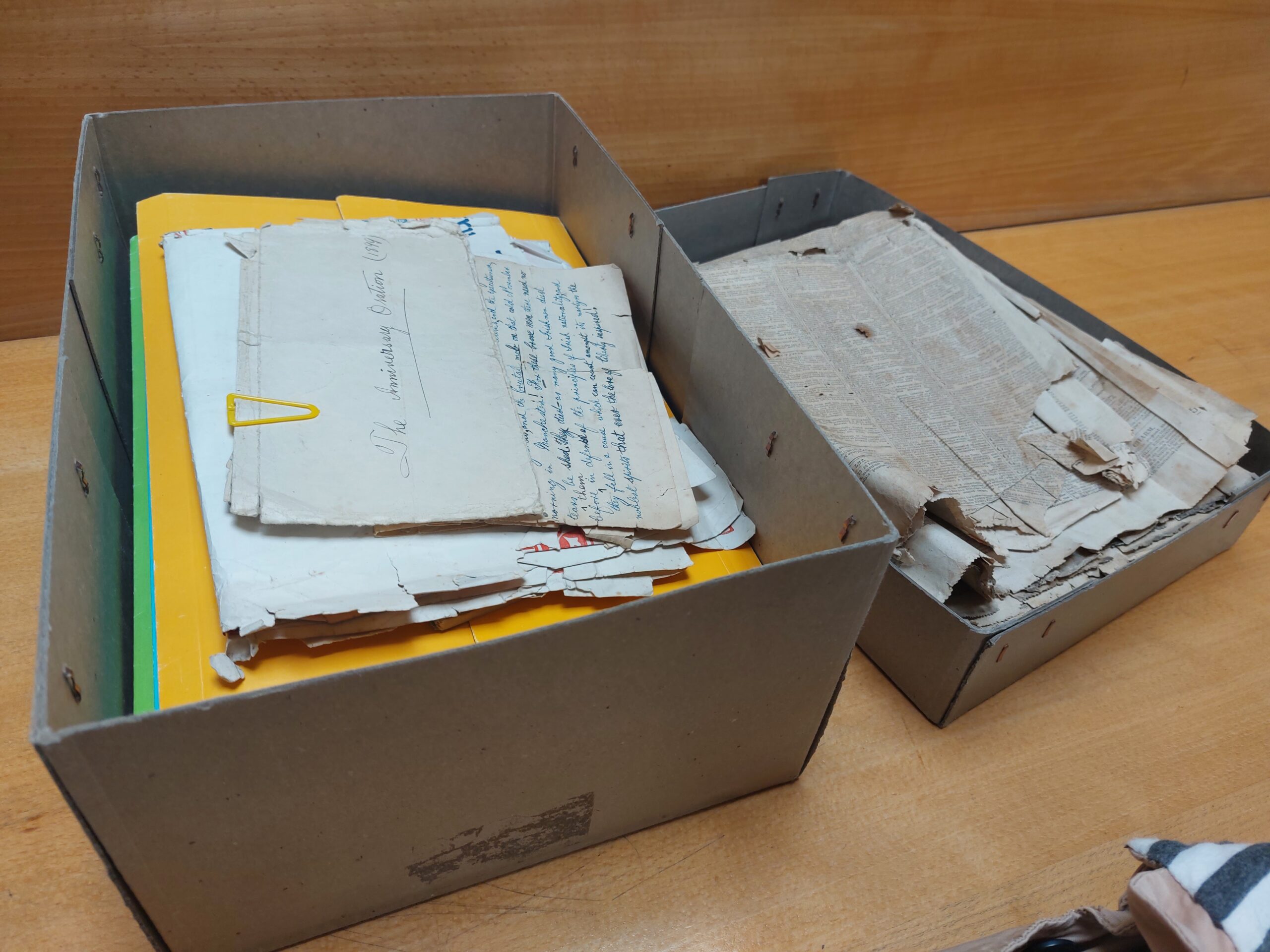 Archival box containing manuscripts from Kerry Archives